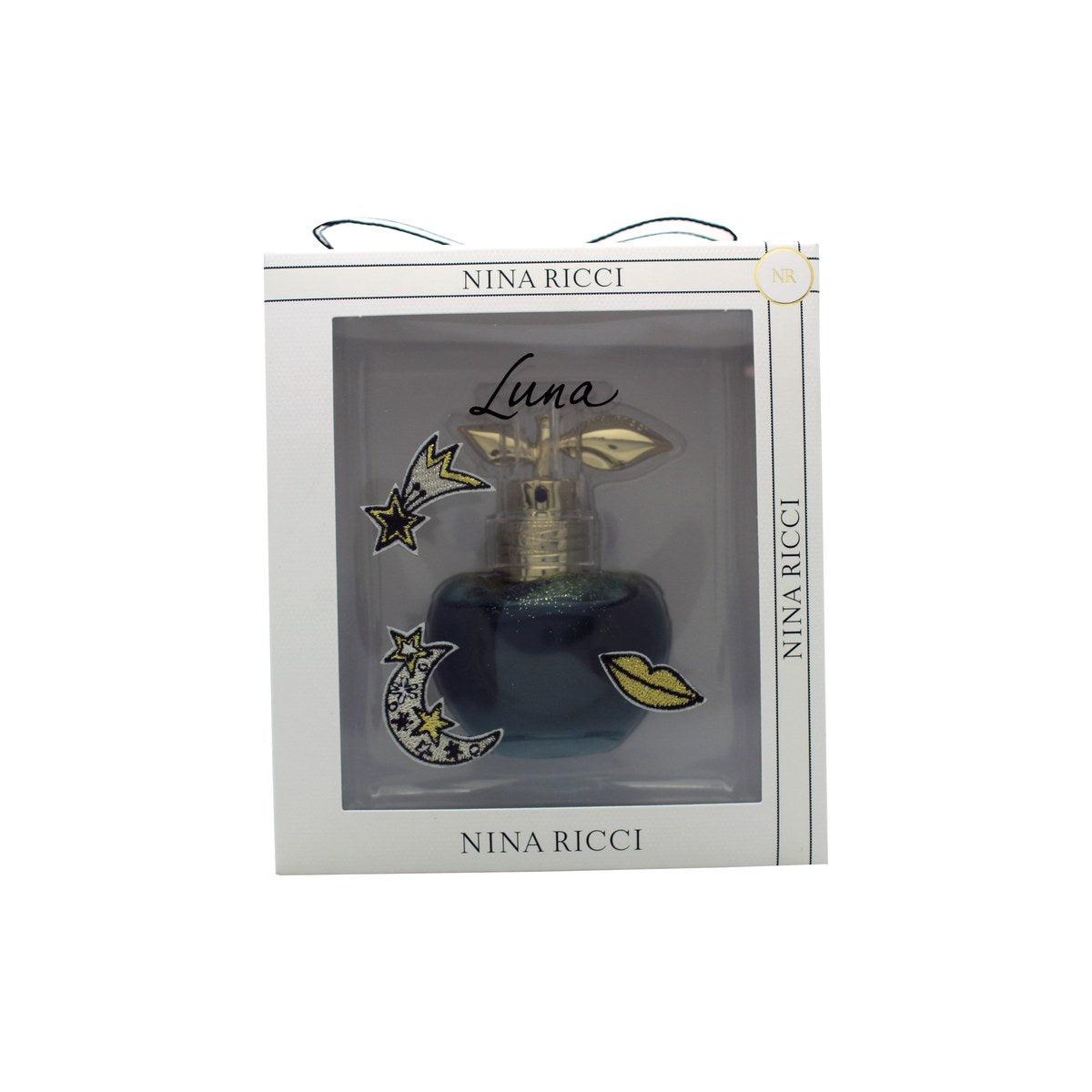 Nina Ricci Luna Eau de Toilette 50 ml Collector Edition – mørkeblå æbleformet flakon med gyldne blade og låg