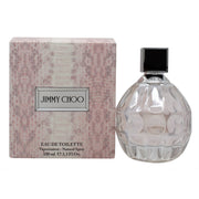 Jimmy Choo Eau de Toilette 100ml, Jimmy Choo, 100 ml – facetteret rosa glasflakon med sølvfarvet låg og moderne design