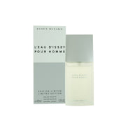 L'Eau D'Issey Pour Homme Eau De Toilette, Issey Miyake, 40 ml – klar glasflaske med slank form og gråt kegleformet låg.