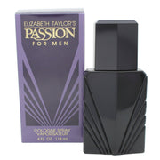 Elizabeth Taylor Passion Eau de Cologne 118 ml, ravfarvet buet glasflakon med sort låg og gyldent logo.