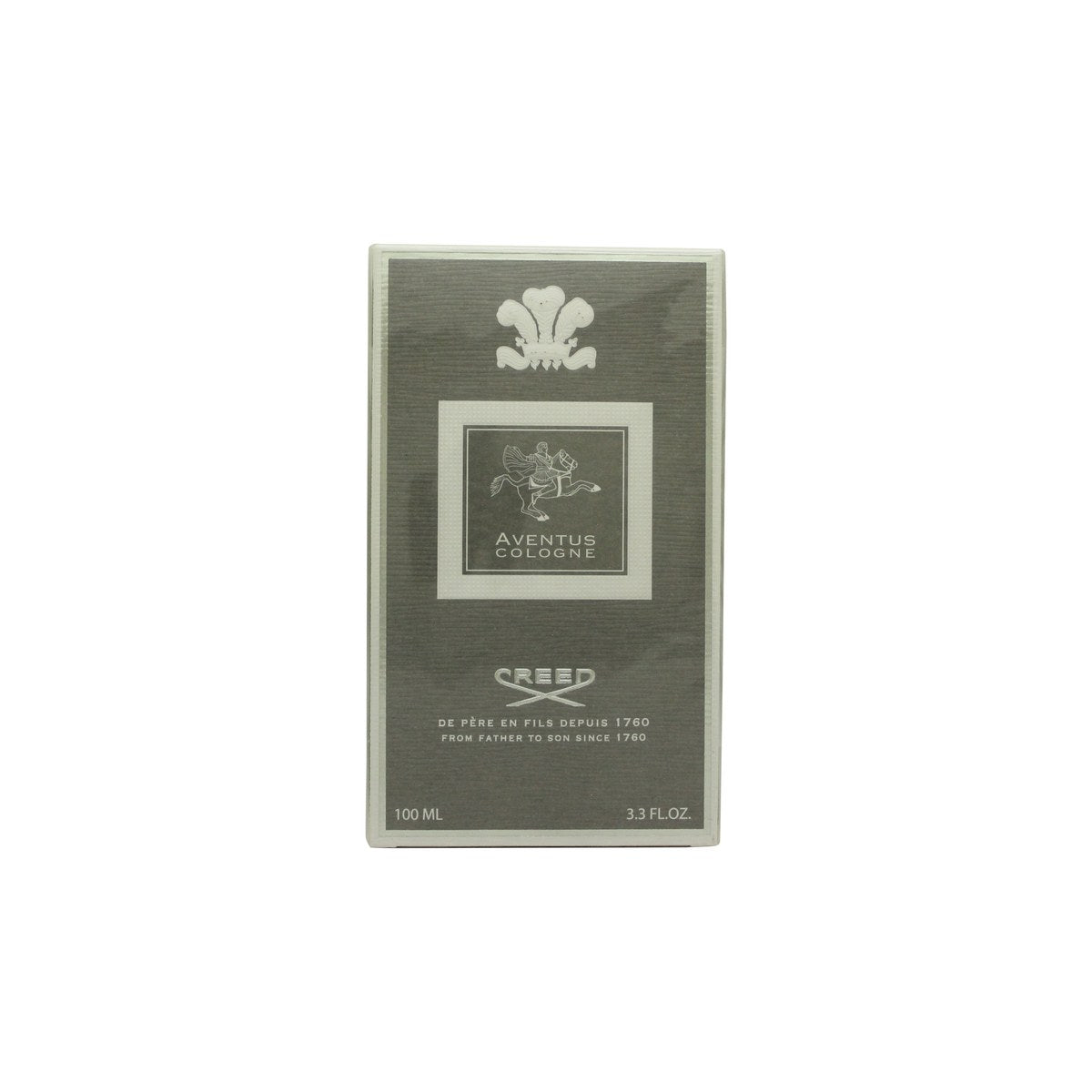 Creed Aventus Cologne Eau de Parfum 100ml fra Creed 100 ml i klar, cylindrisk glasflaske med sølvhvid etiket og mat sølvlåg