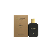 Ted Baker Au Gold Eau de Toilette 100ml, Ted Baker 100 ml flaske i guldfarvet cylinderform med metallåg og elegant frontlogo.
