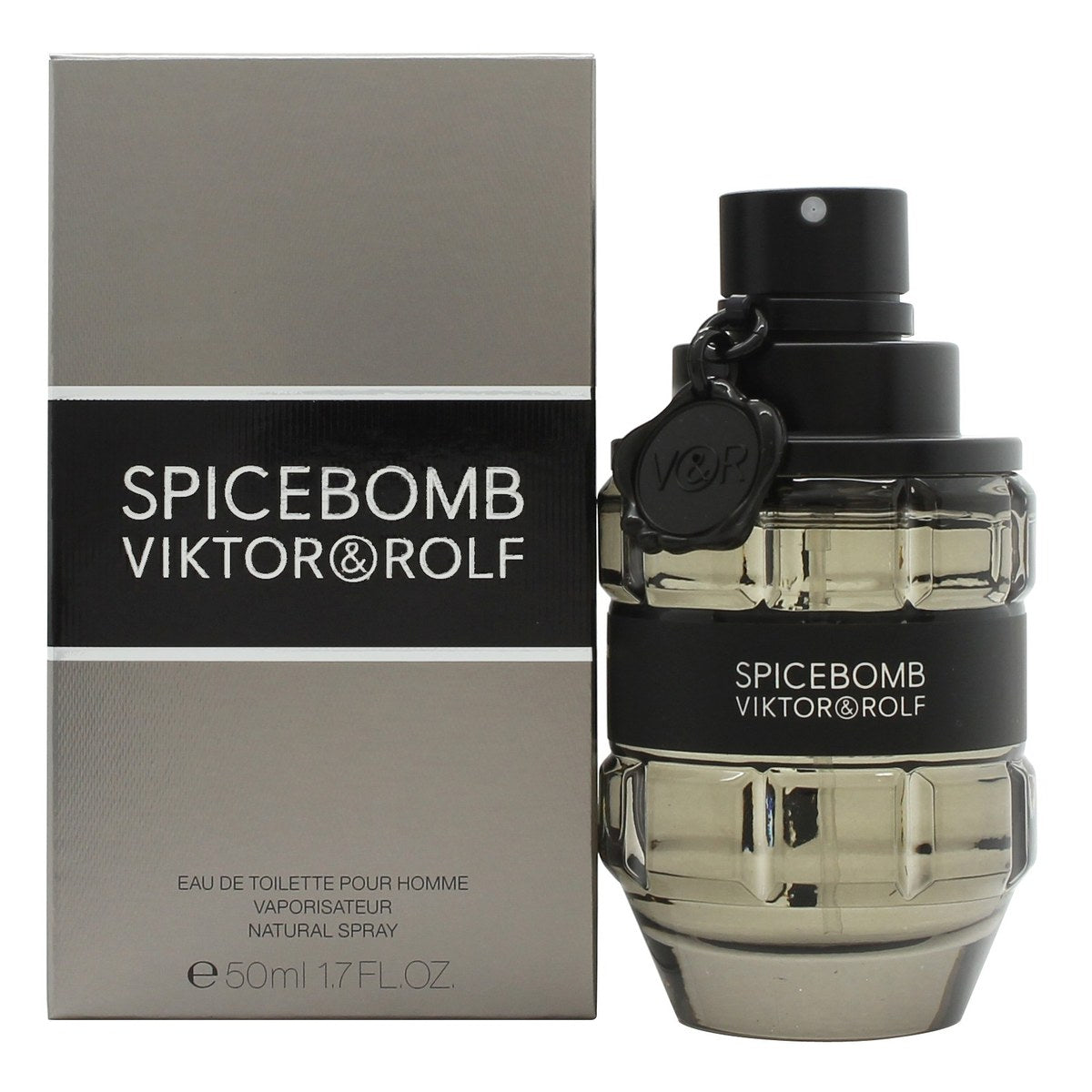 Viktor & Rolf Spicebomb Eau de Toilette 50 ml fra Viktor & Rolf – granatformet glasflakon i mørktonet design med sort hætte