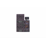 Lalique Amethyst Exquise Eau de Parfum 100 ml fra Lalique –dyblilla glasflakon med brombærmotiv og sølvfarvet låg.