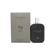 Ted Baker Ag Eau de Toilette, Ted Baker, 100 ml – sølvfarvet flakon med rillet metal og sort låg