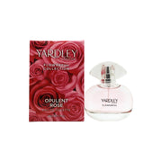 Yardley Opulent Rose Eau De Toilette 50 ml, Yardley – klar glasflaske med lyserød duft og sølvfarvet låg i klassisk design