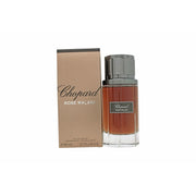 Chopard Rose Malaki Eau de Parfum 80 ml – dybrød glasflakon med gulddetaljer og sort korkformet låg, orientalsk udtryk