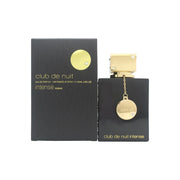 Club De Nuit Intense Woman Eau De Parfum Armaf 105 ml, sort firkantet flakon med gyldne detaljer og roligt elegant udtryk