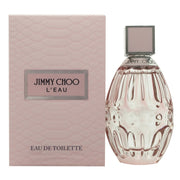 L'Eau Eau De Toilette Jimmy Choo 60 ml – klar glasflakon i lys rosa, facetteret design med rund prop og sølvdetalje