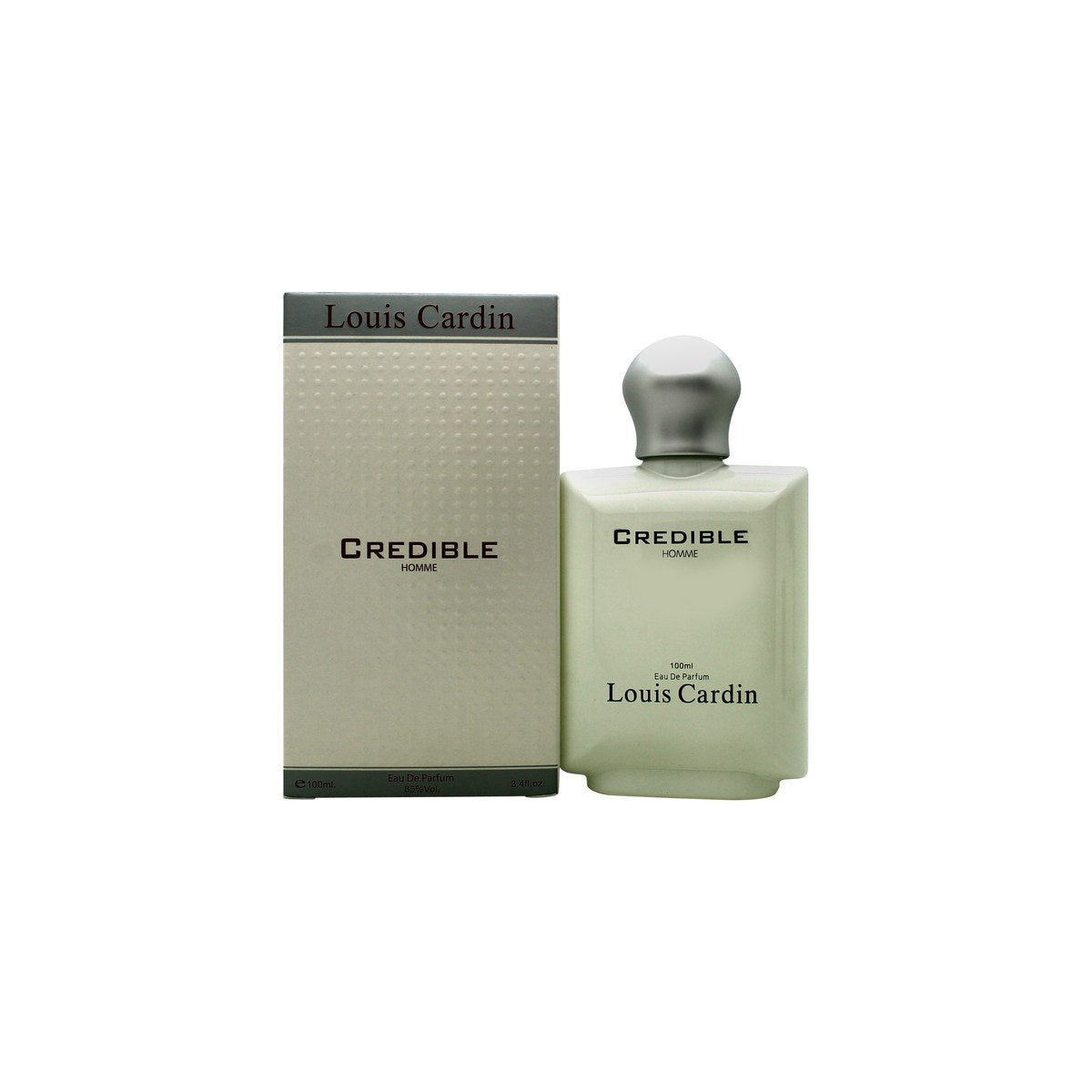 Louis Cardin Credible Eau de Parfum 100 ml fra Louis Cardin i mørk, rektangulær glasflaske med gulddetaljer og sort låg