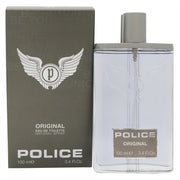 Police Original Eau de Toilette 100ml, Police, 100 ml – mørkeblå oval glasflaske med sølvfarvet metalplade og låg