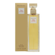 Elizabeth Arden Fifth Avenue Eau de Parfum 125 ml fra Elizabeth Arden, klar høj glasflakon med gul parfumetone og guldlåg