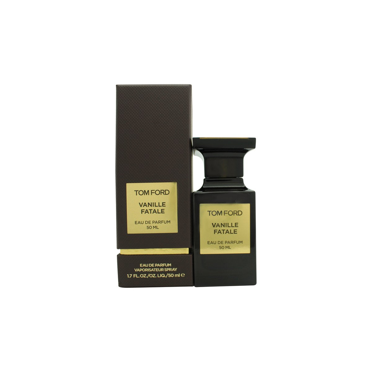 Tom Ford Vanille Fatale Eau de Parfum 50ml, Tom Ford, 50 ml flakon i mørkebrun mat glas med guldetiket og sort låg