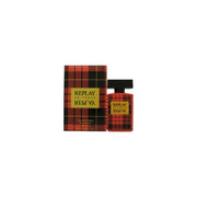 Replay Signature Reverse For Her Eau de Toilette 30 ml – lyserød glasflakon med sølvfarvet låg og rundt, feminint design.