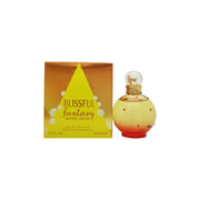 Britney Spears Blissful Fantasy Eau de Toilette 100 ml – pink facetslebet flakon med grøn krystalhætte og blomsterdetaljer