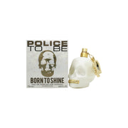 Police To Be Born To Shine For Woman Eau De Parfum, Police, 75 ml, perlehvid kranieflakon med gyldne detaljer
