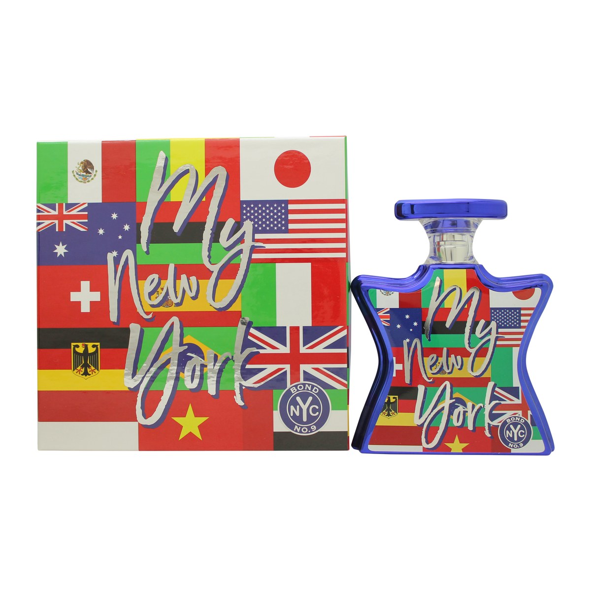Bond No 9 My New York Eau de Parfum 100 ml, Bond No 9, stjerneformet rosa flakon med gulddetaljer og NYC-motiv