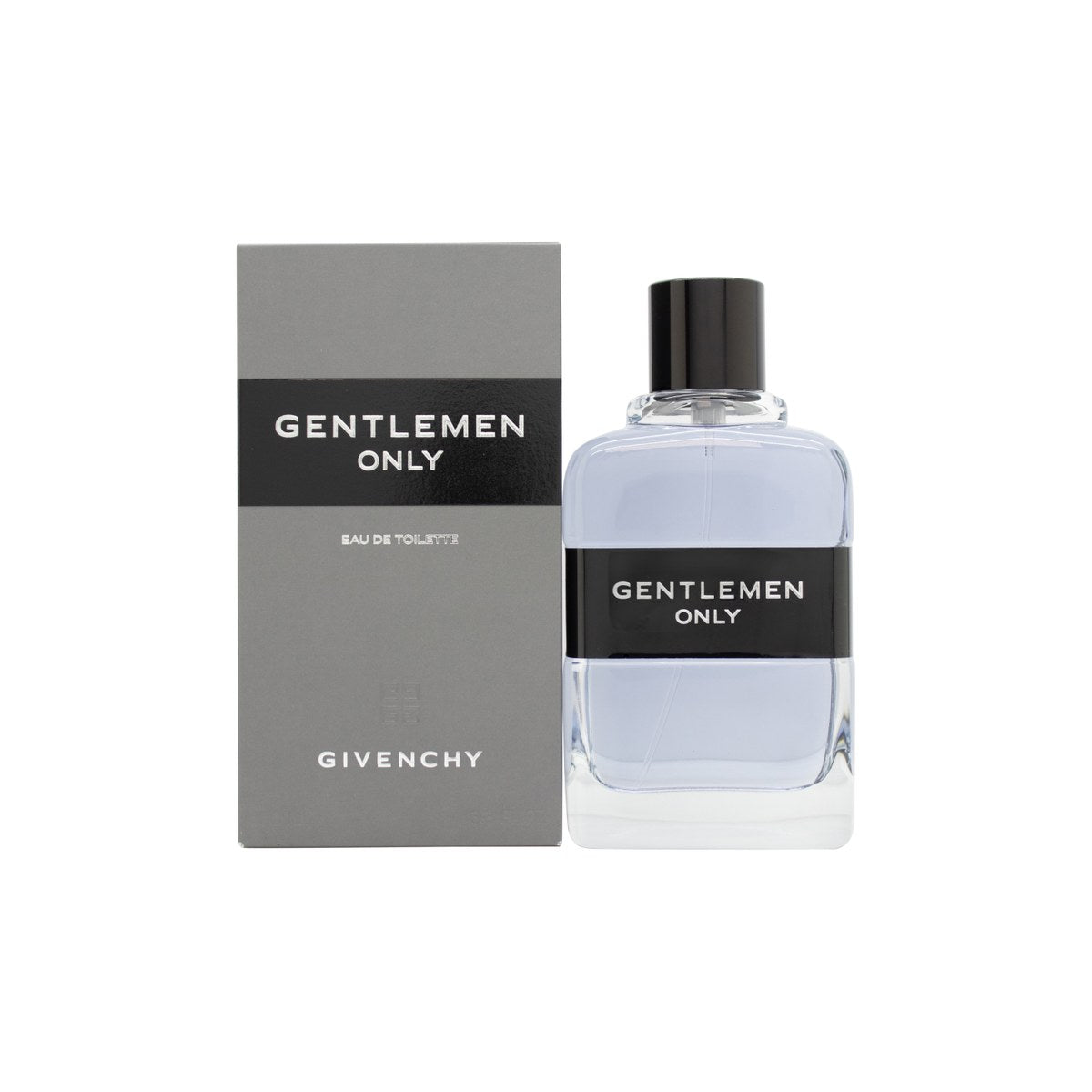 Gentlemen Only Eau De Toilette Givenchy 100 ml klar glasflakon med lyseblå duft, rund form og sort minimalistisk låg