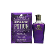 Police Potion Arsenic For Her Eau de Parfum 100 ml, Police, 100 ml – sort flakon som kranie med gulddetaljer.