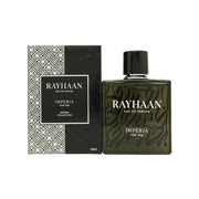 Rayhaan Imperia Eau de Parfum 100 ml fra Rayhaan, mørk glasflakon med guldfarvet låg og enkel frontetiket.
