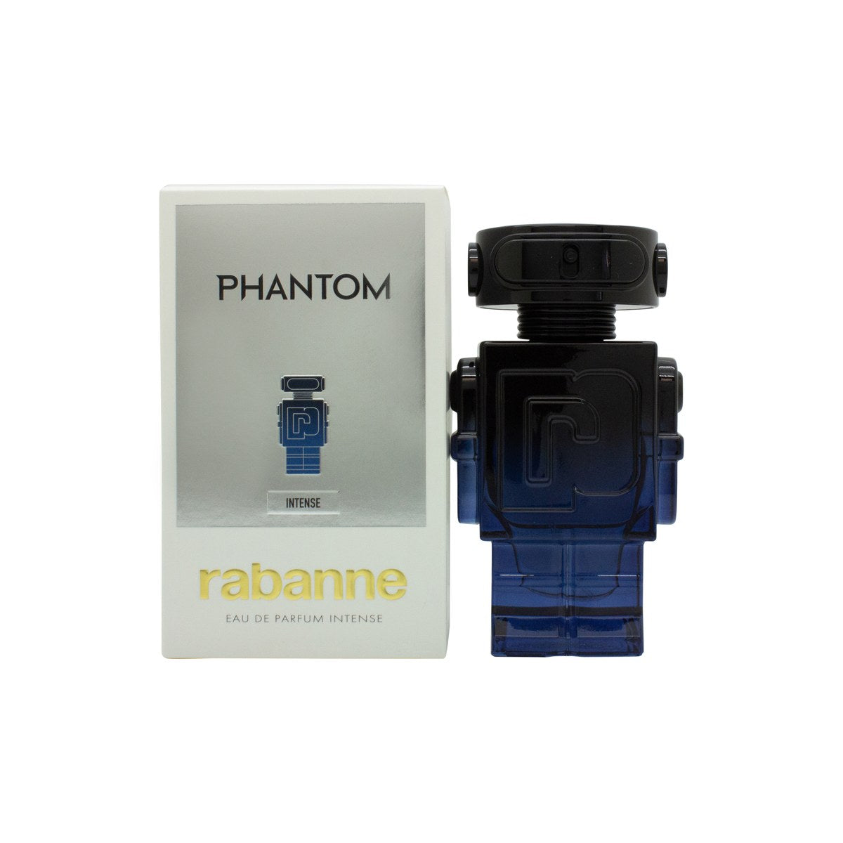 Paco Rabanne Phantom Intense Eau de Parfum 50 ml fra Paco Rabanne, sort robotformet flakon med blank finish og mørk glasfront