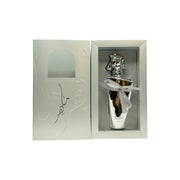 Lattafa Maahir Legacy Eau de Parfum 100 ml fra Lattafa – sølvfarvet flakon med hestehoved-låg og cylindrisk design