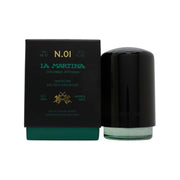La Martina Alpha Woods Eau de Cologne 80 ml – klar glasflaske med ravfarvet duft, sølvfarvet låg og enkel etiket