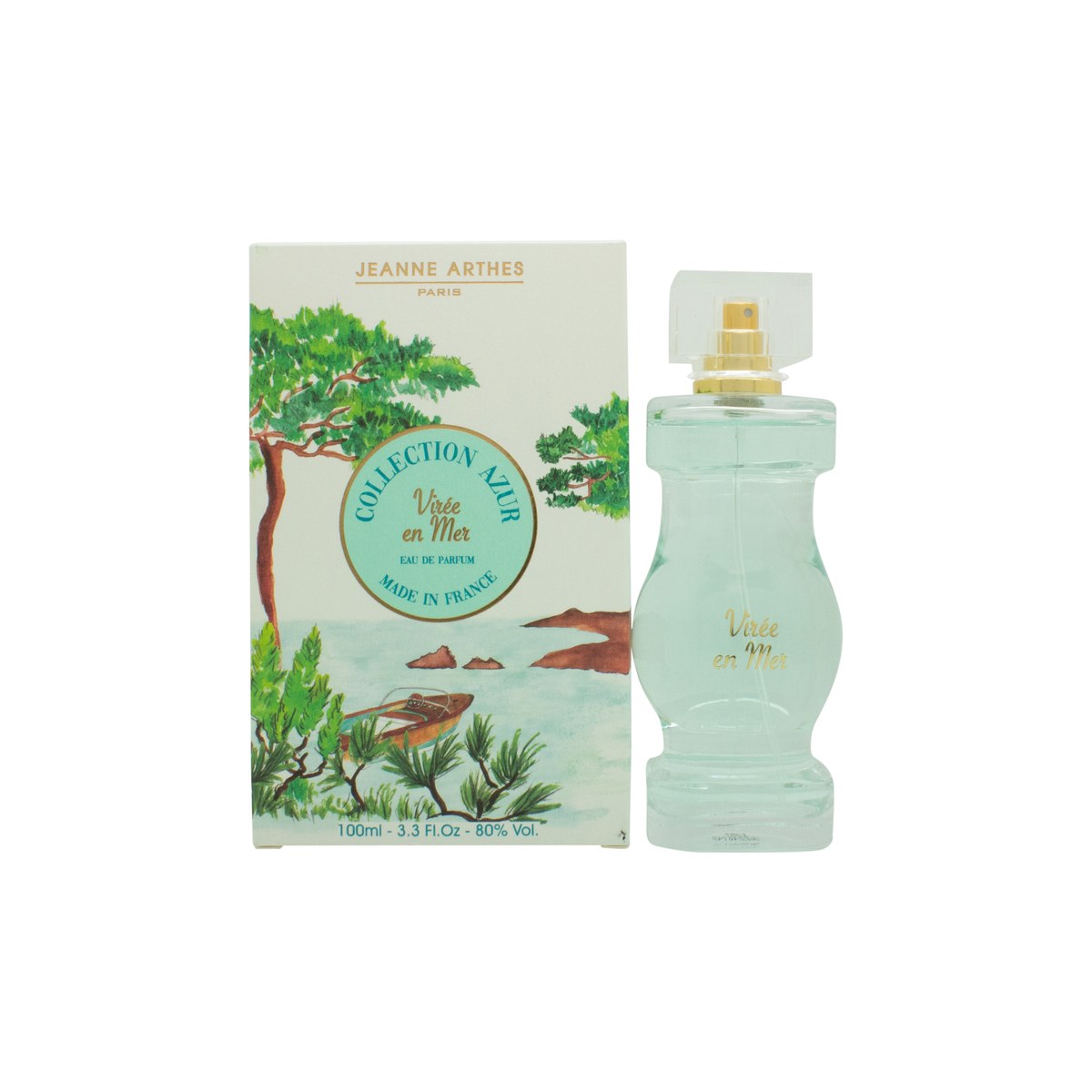 Jeanne Arthes Collection Azur Virée en Mer Eau de Parfum 100 ml Jeanne Arthes – blå flakon med sølvhætte