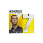 Cristiano Ronaldo CR7 Discover Eau de Toilette 50 ml, blå firkantet glasflaske med sølvfarvet CR7-logo og matchende låg