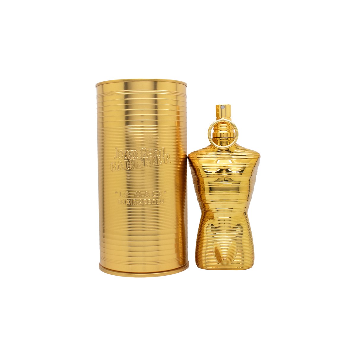 Le Male Elixir Absolu Parfum Intense Eau De Parfum 125 ml, Jean Paul Gaultier gylden torsoformet flaske