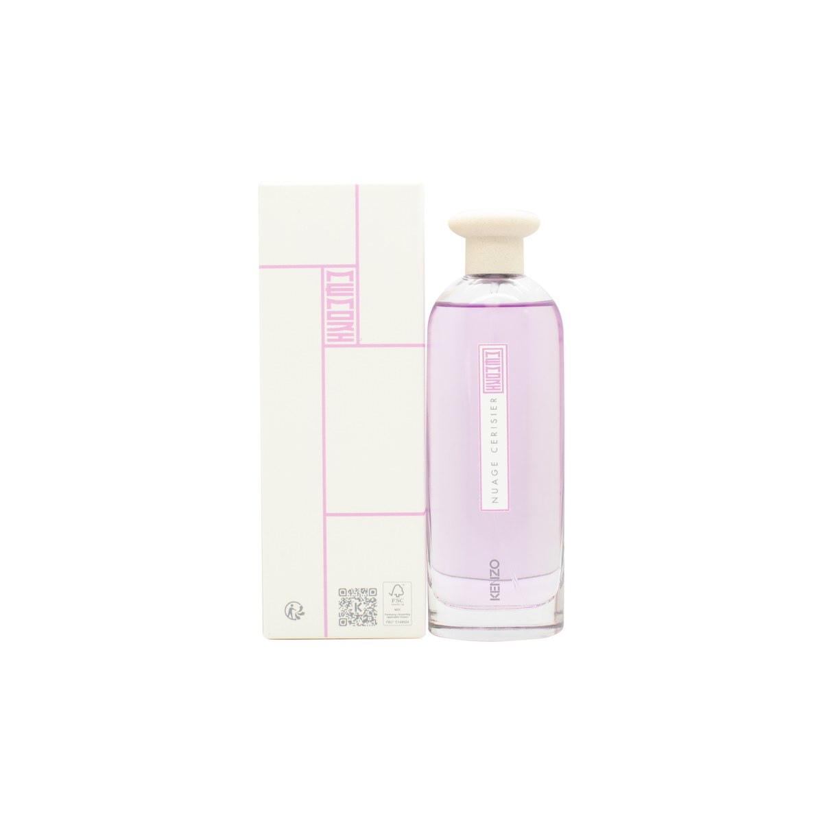 Kenzo Nuage Cerisier Eau de Parfum 75 ml Kenzo, transparent rosatonet flakon med afrundede linjer og enkelt låg