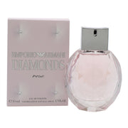 Giorgio Armani Emporio Diamonds Rose Eau de Toilette 50 ml – lyserød, facetslebet flakon med sølvfarvet låg.