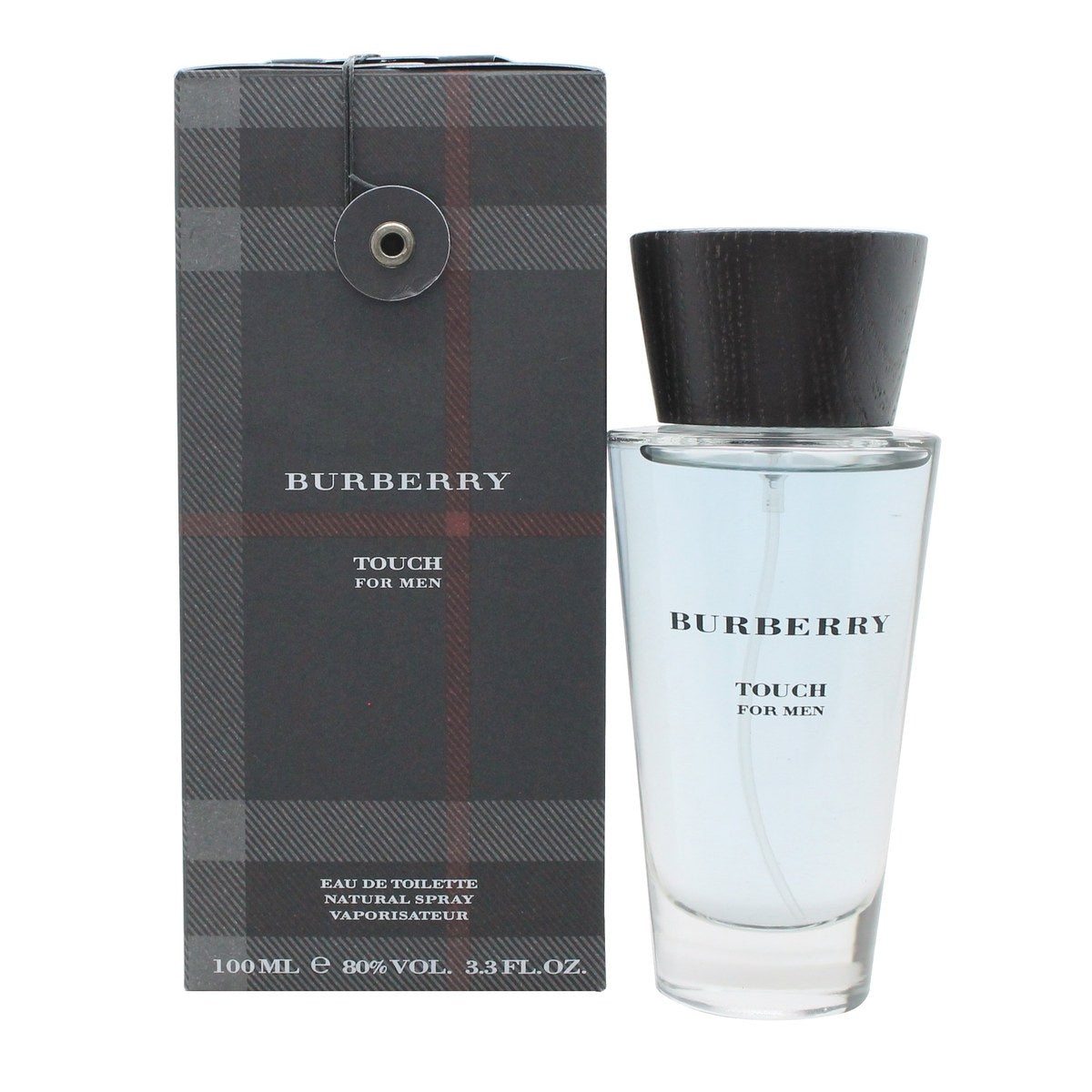 Burberry Touch For Men Eau De Toilette 100 ml fra Burberry, høj rektangulær flakon i mat glas med sølvfarvet låg