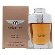 Bentley Intense for Men Eau de Parfum 100 ml fra Bentley – mørk, firkantet flakon i tykt glas med sort låg og sølvlogo