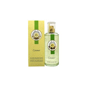 Roger & Gallet Cédrat Wellbeing Fragrant Water, Roger & Gallet 100 ml – klar glasflaske med gyldent låg og frisk gul tone