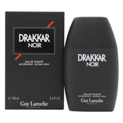 Guy Laroche Drakkar Noir Eau de Toilette 100ml – Guy Laroche 100 ml, sort mat rektangulær flakon med hvid logo.
