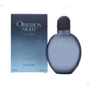 Obsession Night For Men Eau De Toilette Calvin Klein 125 ml, rektangulær flaske i dyb midnatsblå glas med afrundede kanter