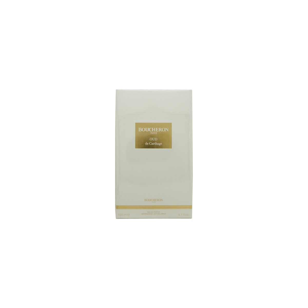 Boucheron Oud de Carthage Eau de Parfum 125 ml fra Boucheron i mørk ravfarvet flakon med gulddetaljer og sort låg