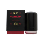 La Martina Nude Amber Eau de Cologne 80 ml, La Martina – klar glasflaske med varm ravfarvet duft og sølvfarvet låg.