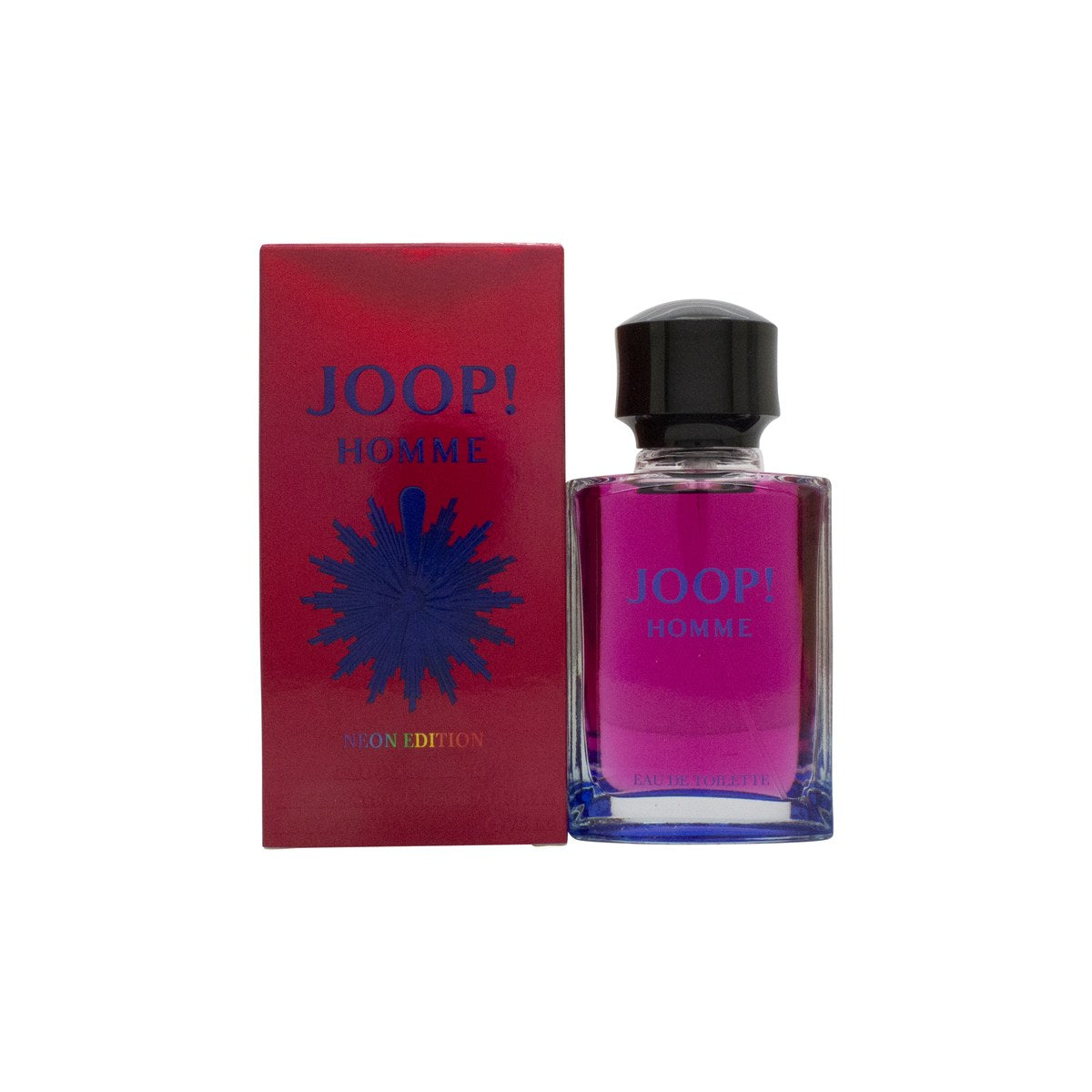 Joop! Homme Neon Edition Eau de Toilette 75 ml fra Joop! – pink, transparent flakon med sort låg og neonlogo