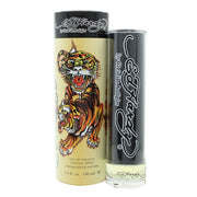 Ed Hardy Eau de Toilette 100ml, Ed Hardy, 100 ml – klar glasflaske med farverigt tatooinspireret print og sølvlåg
