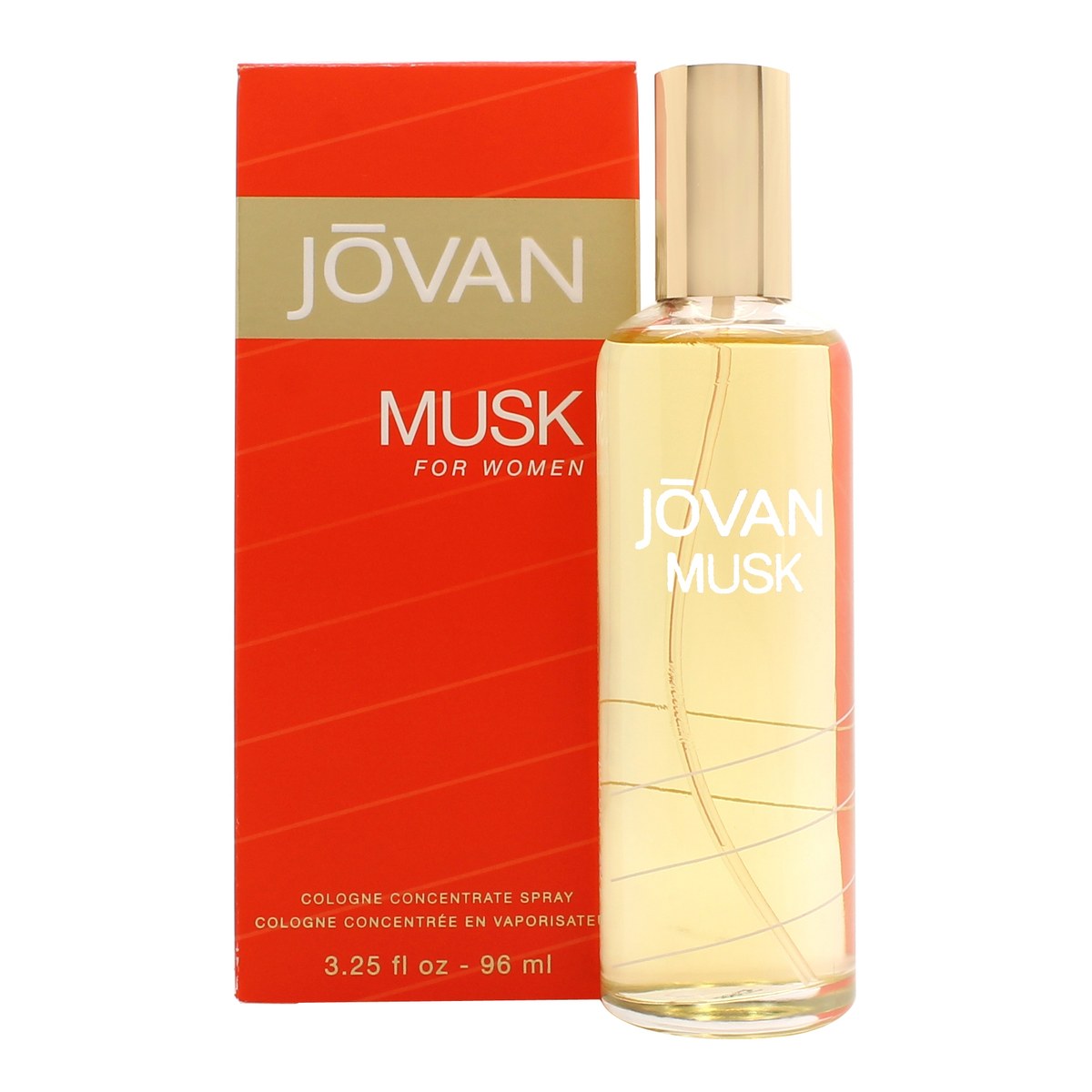 Jovan Musk for Woman Eau de Cologne 96 ml fra Jovan i klar glasflaske med ravfarvet duft og guldkapsel