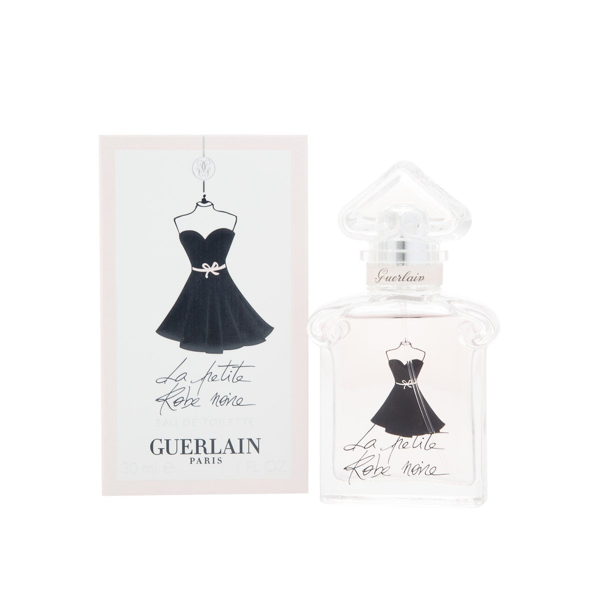 Guerlain La Petite Robe Noire Eau de Toilette 30 ml – firkantet glasflakon med rosa gradient og hjerteformet låg