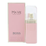 Hugo Boss Boss Ma Vie Eau de Parfum 30 ml fra Hugo Boss, elegant lyserød flakon med guldfarvet låg og enkel typografi