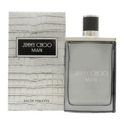 Jimmy Choo Man Eau de Toilette 100ml, Jimmy Choo, 100 ml med klar, kantet glasflaske og sølvfarvet kapsel i maskulint design