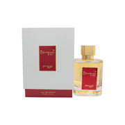 Zimaya Bouquet Red Eau de Parfum, Zimaya, 100 ml – rød glasflakon med gyldent mønster og firkantet låg.
