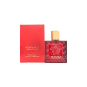 Versace Eros Flame Eau De Parfum Versace 50 ml rød firkantet glasflaske med gyldne detaljer og låg