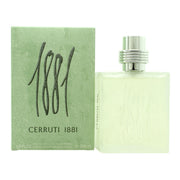 Cerruti 1881 Eau de Toilette 100 ml fra Cerruti – klar, firkantet glasflaske med sølvkapsel og minimalistisk logo.