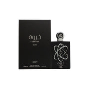 Lattafa Tharwah Silver Eau de Parfum 100 ml – sølvfarvet, cylindrisk flakon med blank finish og enkel sort etiket