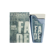 Armaf Fade Denim Edit Eau de Parfum 100ml, Armaf, 100 ml – mørkeblå firkantet flaske med sølvkapsel og denimlook.